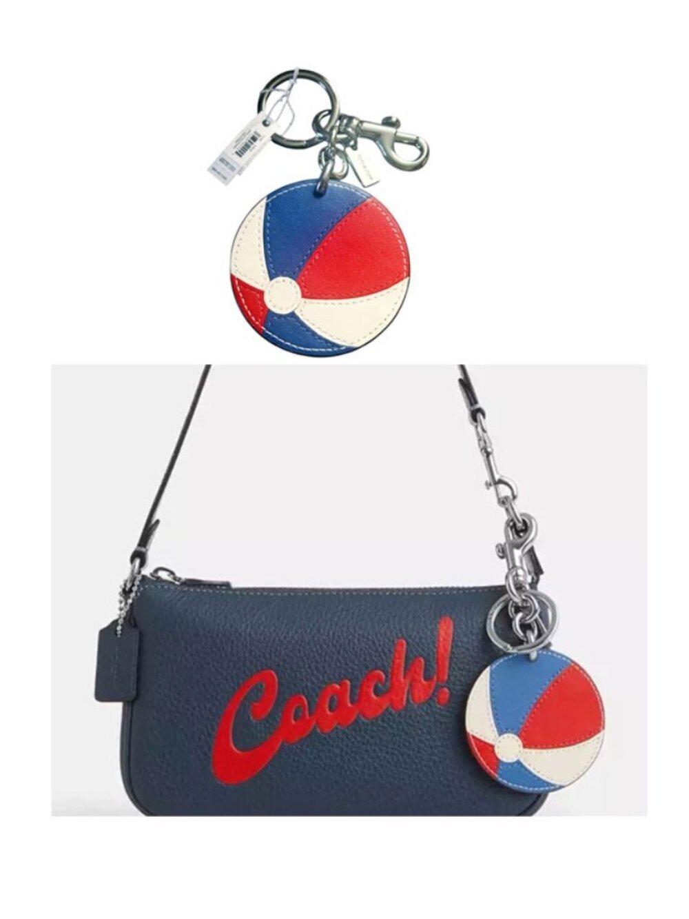 Coach Beachball Bag Charm Keycahin